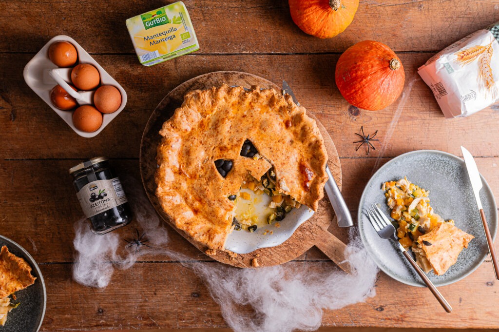 Empada “mortífera” de frango e legumes