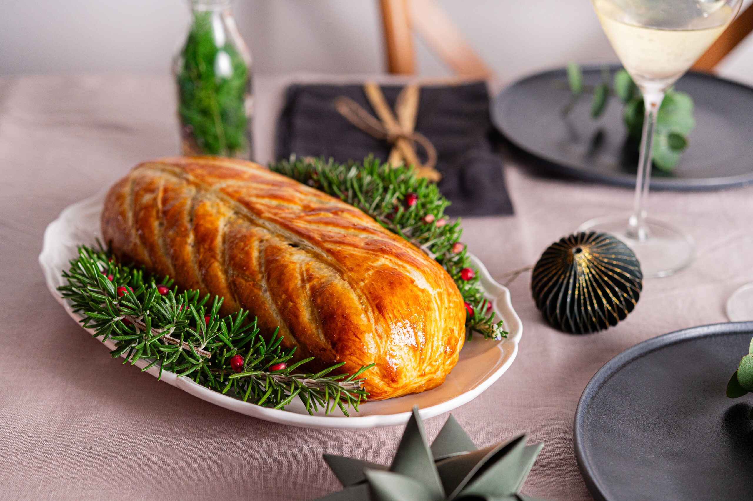 wellington de bacalhau e camarão