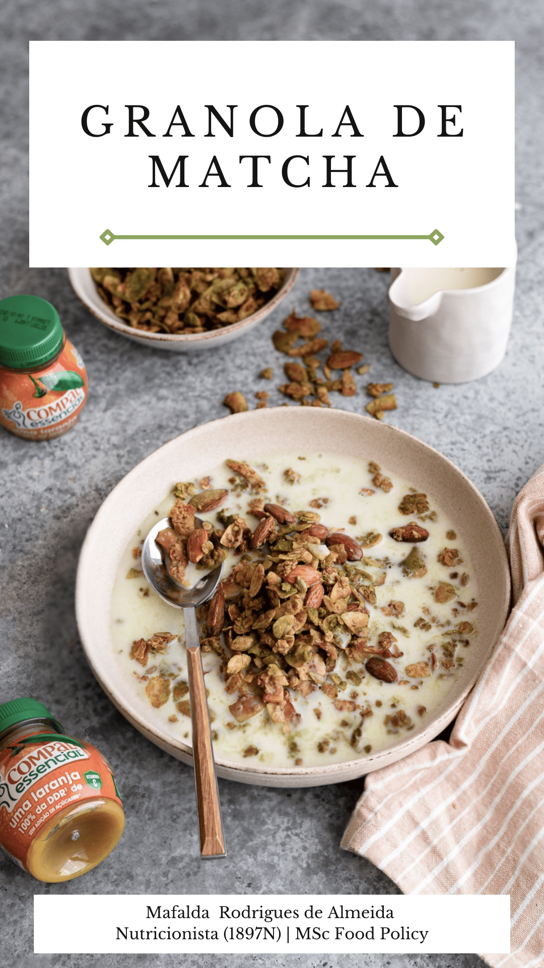 granola de matcha