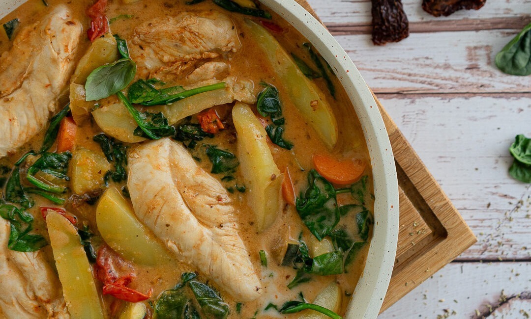 frango toscano com batatinhas