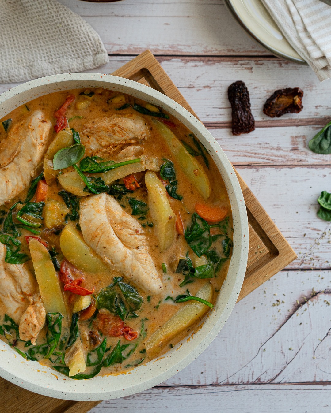 frango toscano com batatinhas