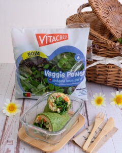Burrito de atum ovo e veggie power